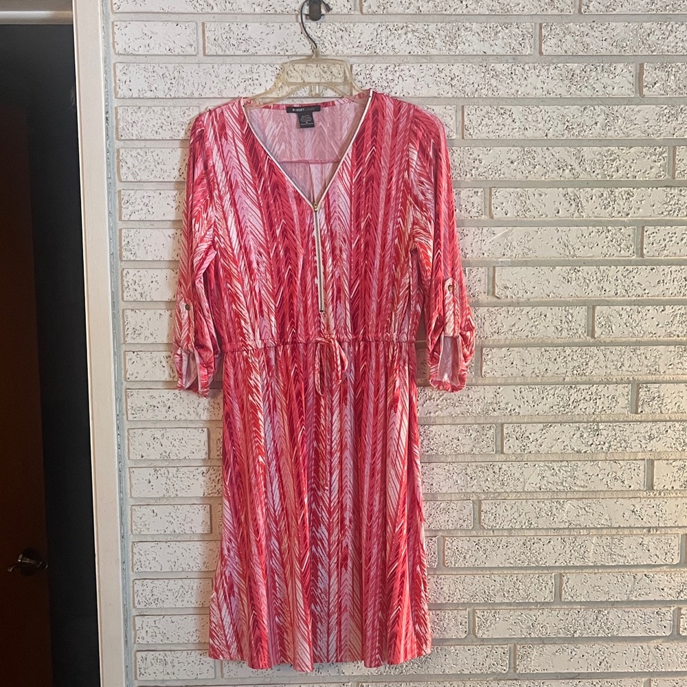 Robert Louis Pink and White Midi Dress